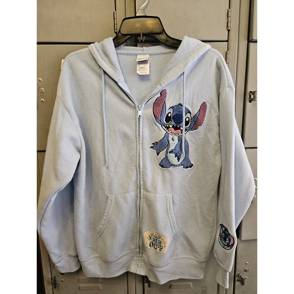 Disney Stitch Character Women's Full Zip Hoodie Size Large